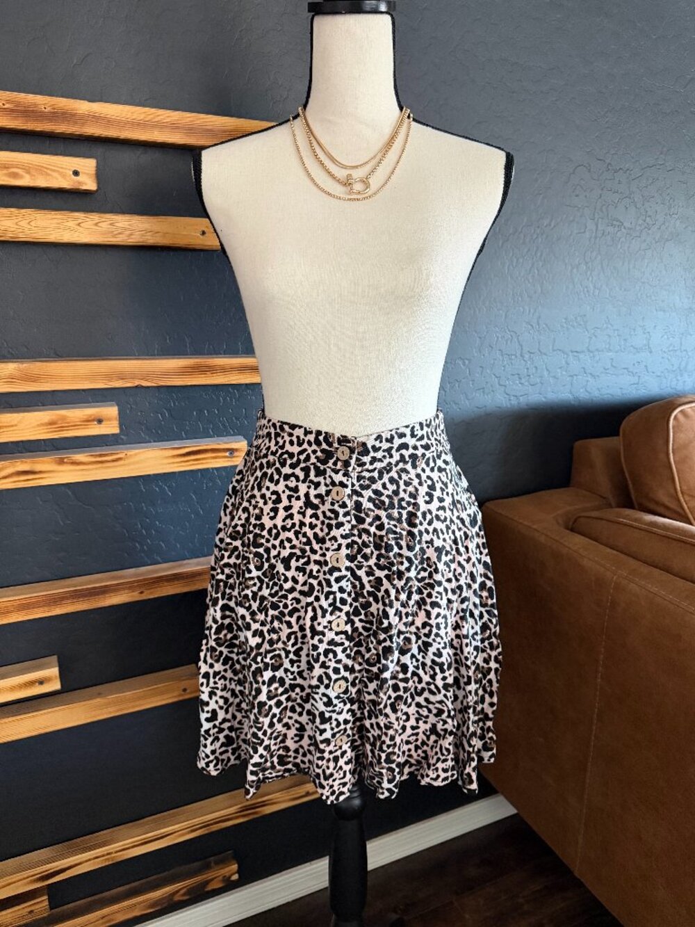 Cheetah Print Skater Skirt